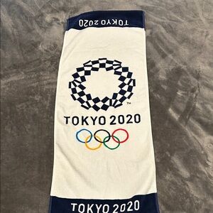 Tokyo 2020 Olympic Games Towel - White and Blue